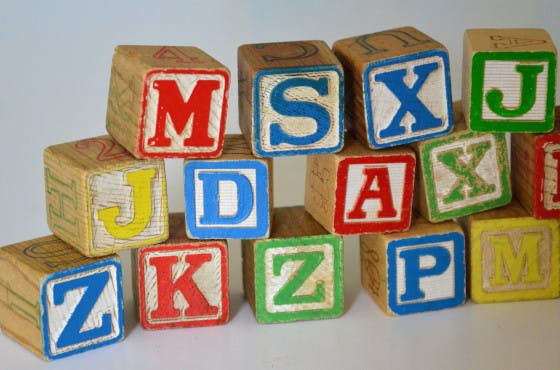 Wooden Alphabet Blocks for Communication